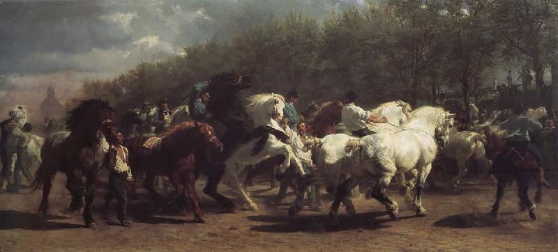 Rosa Bonheur The horse market Sweden oil painting art